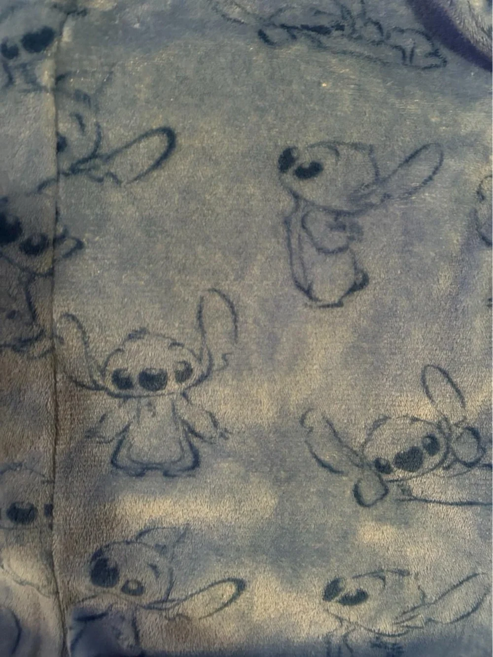 Disney Stitch Blue and Pink Plush Hooded Pajama Set